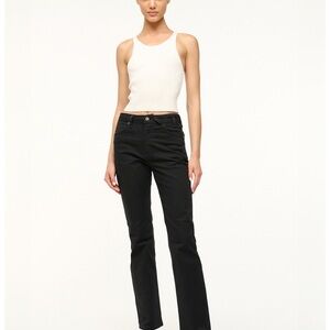 STAUD WRANGLER + STAUD THE EVERYDAY JEAN black straight leg sz 27